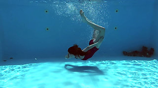Hot mixed race teen Fernanda Releve swimming naked