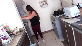 My Whore Stepsister Turns Me on Showing Me Her Tits and Her Huge Cameltoe