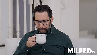 Hot cougar step mom Brandi Love having a cruel ejaculation