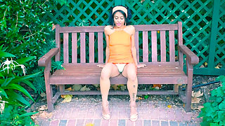Walk in the Garden Showing Panties