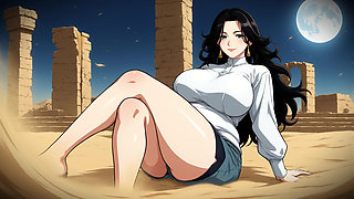 Cartoon Women in Desert Ai