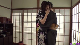 Watch Yui Oba's stepson pound her tight Japanese pussy before work - uncensored!