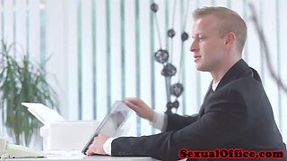 Stellar secretary facialized by chief