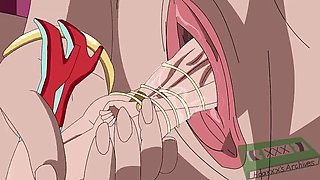 HoaXxx as Wonder Woman & Giganta Lesbian Hentai - Giantess Fuck with Dildo Orgasm