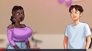 Anime teacher big tits, anime teacher, summertime saga with sound