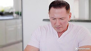 Inked Redhead Milf Gets Boned In The Bathroom - John Strong, Sophia Locke And Nade Nasty