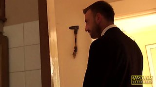 Red haired subslut Monica Bollocksy made red with fucking rectal