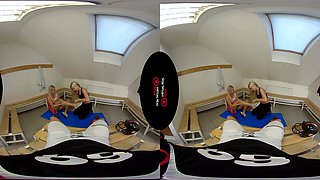 Accident During The Super Bowl - Ffm Pov Riding Threesome