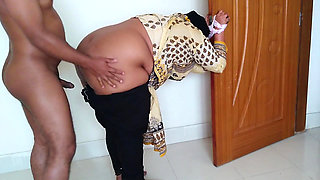 A Saudi Muslim Maid Is Handcuffed to the Door and Fucked by the Owner's Son Every Morning While She Cleans the House