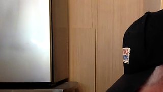 Spycam caught in gloryhole bearded suck