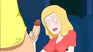 RICK & MORTY: Beth’s Big-Tit Blowjob Compilation Via Text to Speech