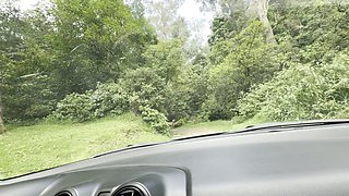 We Get Excited by Hearing the Sound of the Car, Kissing, Touching Each Other's Breasts and Having Orgasms.