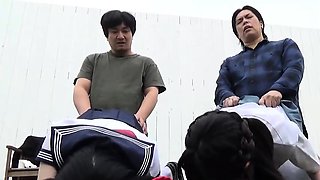 Cute Himekawa Yazawa And Pals Get Fucked In The Garden