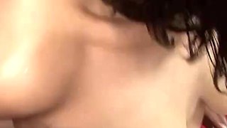 Wonderful Oiled Babe Sucks and Ride Huge Dong