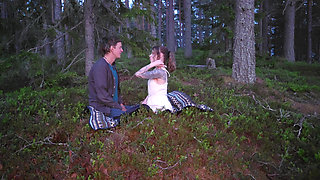 Swedish lovers get wild in the woods - RosySkye - 4K 60fps
