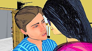 Strict stepmom Neha Bhabhi getting wild with her friend's son