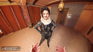 Brunette Chani In Uniform Rides Atreides Huge Cock In Dune Cosplay Parody Pt.1 With Harley Haze And Vr Porn