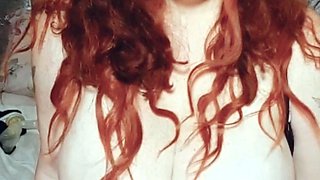 Great Big Boobs On Masturbating Redhead