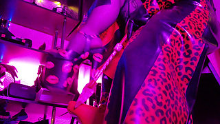 Red Rubber Fetish Femdom Latex Mistress Fetish BDSM Strap Heels Dominatrix