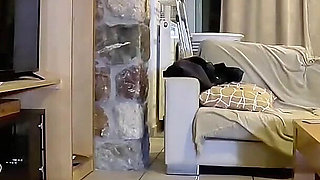 Surveillance Camera Slutty Wife Cheating on Her Husband While Alone at Home with the Pizza Delivery Guy, Delivery Guy Sex