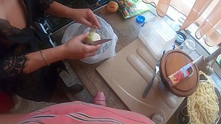 Stepmom Milfycalla cooks up something special in the kitchen