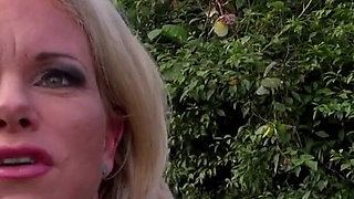 Sexy blonde with tattoos gets fucked in car and outdoor