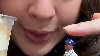 A Giantess Gets You in the Fridge at Dessert Time