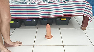 In Red Underwear Riding on My Toys