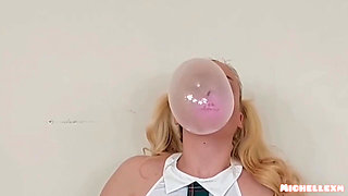 Bubblegum Blowing Big Bubbles Asmr