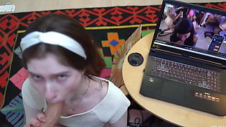 Russian schoolgirl Pearl helped classmate spunk orgy5,