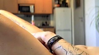 Slut Siiting on Vibrator