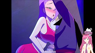 Indulge in the hilarious first bite parody featuring busty vampire Jazziuu