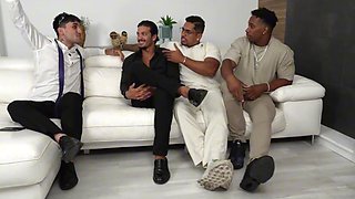 Sexy Buxom Plump-assed Blonde Hottie Enjoys Wild Interracial Gangbang With Anal, DVP, DP & Bukkake