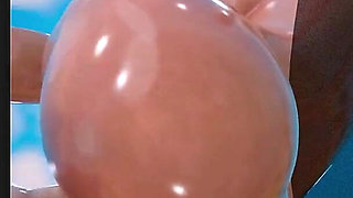 Fat Ass Fortnite Slut Getting Her Tight Oiled up Pussy Fucked