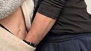Petite Student Moans in Toilet