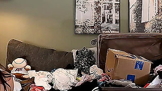 Wonderfully Beautiful Hot Redhead Girl Does an Unboxing with a Try on Haul for Nightie, Skirt and Over Knee Socks with Lingerie