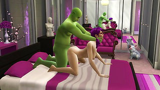 SIMS HORNY PIXIE SLUT GETTING BACKSHOTS FROM HORNY OGRE