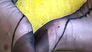 Aunty in Oc Girdle and Sheer Dress