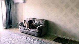 Blonde bombshell gets fucked hard and covered in cum
