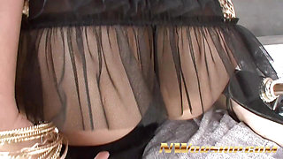 Petite Asian stretched with huge BBC