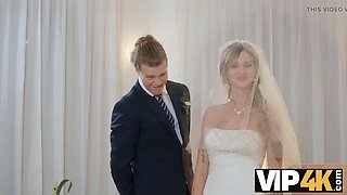 VIP4K. Guests cant hide emotions when they see bride fucking in video