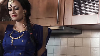 Beautiful Indian Bride Aleya Gets Fucked in the Kitchen