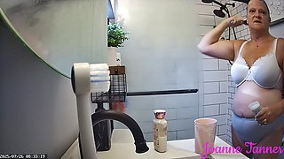 Found Hidden Cam Footage of My Mom Mrs. Joanne Tanner the Real Public Schoolteacher in the Shower on my Dad's Computer 3