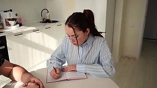Young Russian Teacher Seduces Student - Homemade Role Play Fuck with Big Ass