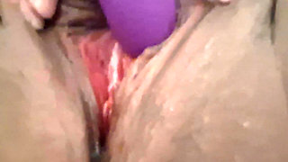 Dripping wet pussy desperately clenches around nothing whilst big clit ruts into vibrating sucker