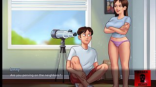 Watching my gorgeous neighbor have fun with her tight pussy