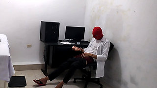 Perverted Doctor Masturbates After Treating a Cute Patient