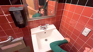 Whole Foods Public Bathroom Sex (real Amateur Video with Hailey Rose)
