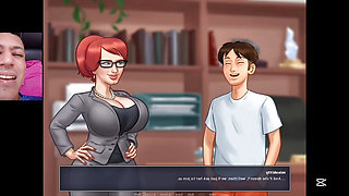 Hard sex with the chemistry teacher, her huge tits and ass take all my milk 💦 out of me