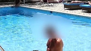 Public! Fucked in the Middle of the Hotel Pool